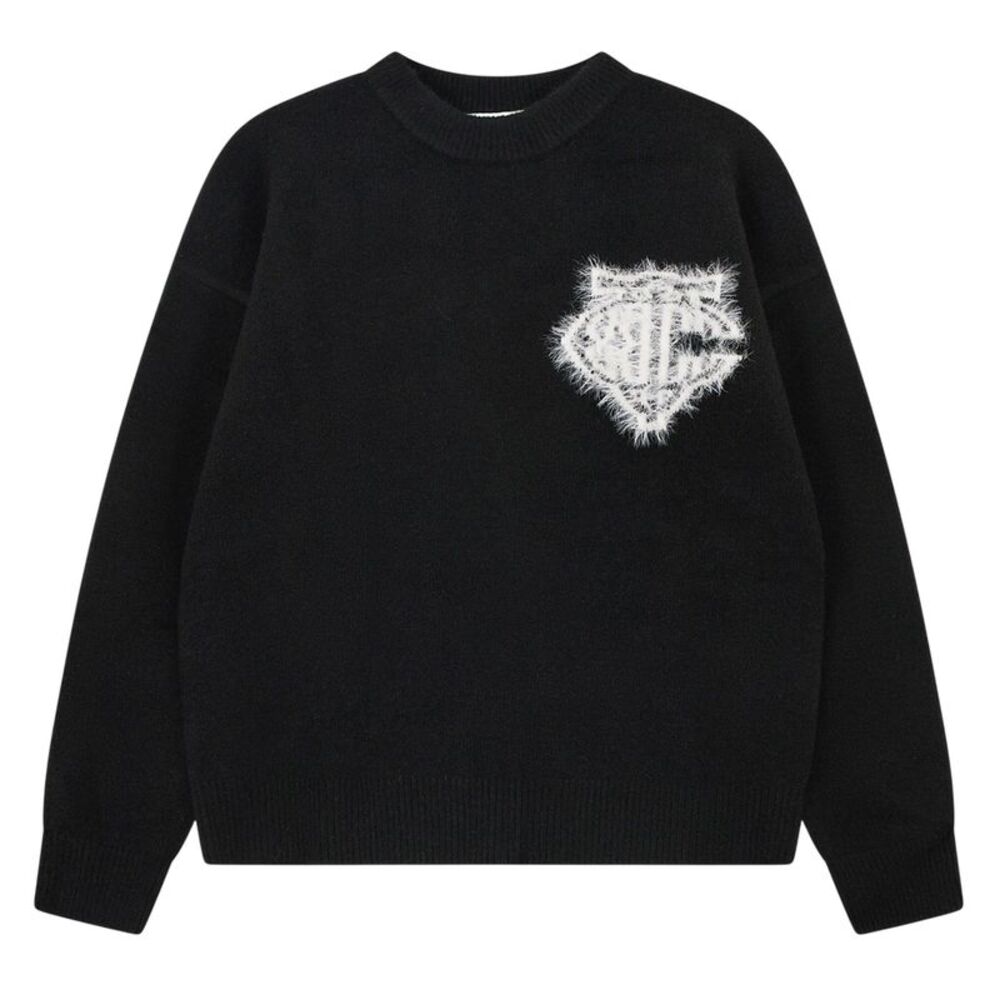 Couture Womens/Ladies Fluffy Winter Sweater Top / Black